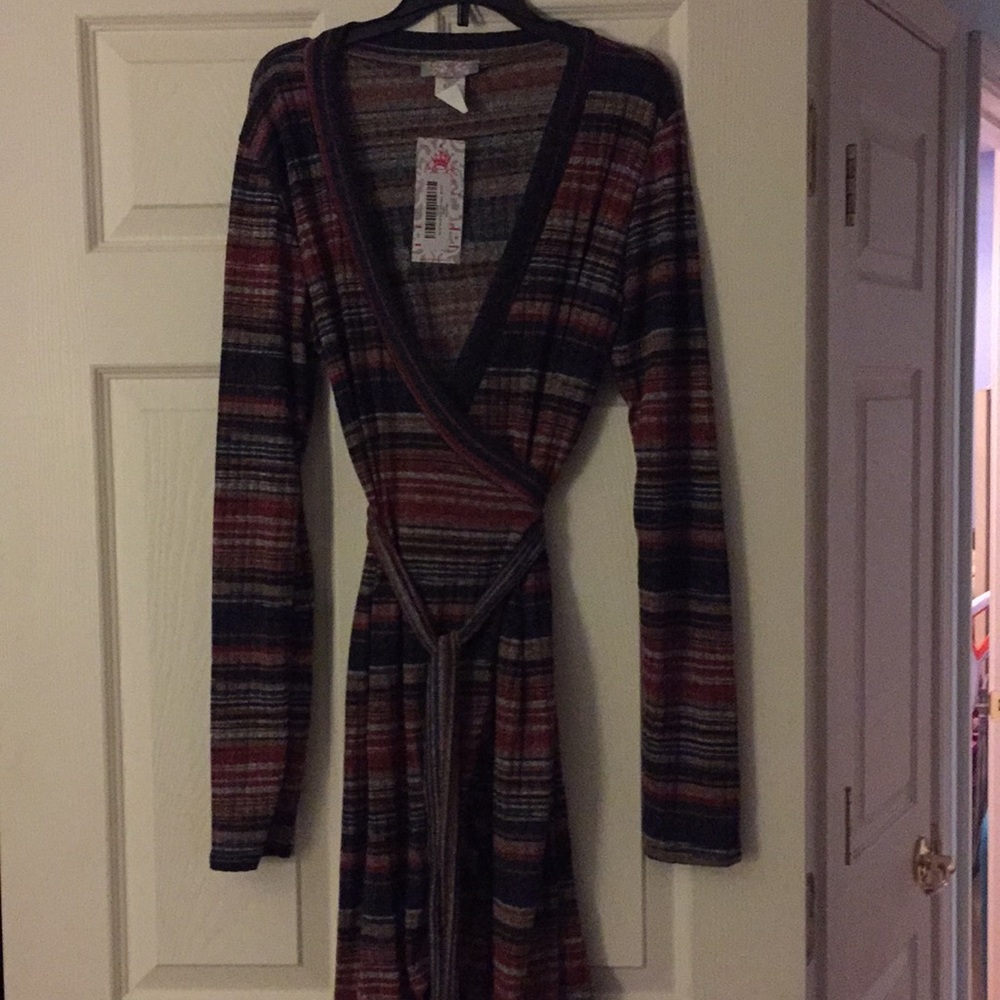 Sweater wrap dress